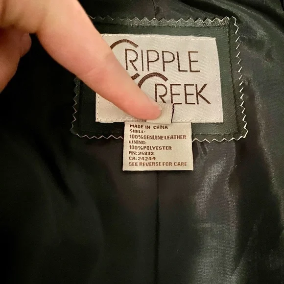 CRIPPLE CREEK Women's Studded Leather Jacket - S